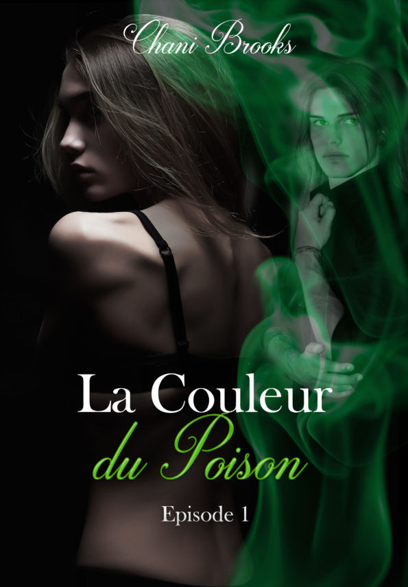 couverture de la couleur du poison. Une femme, dos nu est environnée de fumée verte qui fait très reptile. Un homme est caché derrière l'écran de fumée