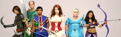 les personnages de The Guild la web serie geek tous en costume